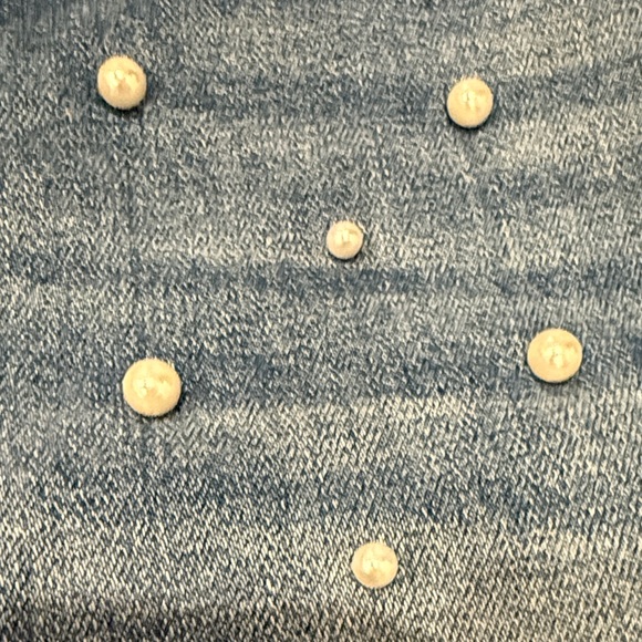 Chic Blue Pearl Flare Jeans - Picture 3 of 7